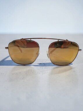 TOMS "Riley" Double-Bridge Aviator Sunglasses